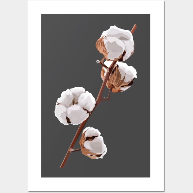 Scandinavian Cotton flower Wall Art by WRIGHTFORM